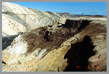 Open cut mine slope failure